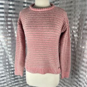 DKNY Pink with Silver Knitted Crop Sweater